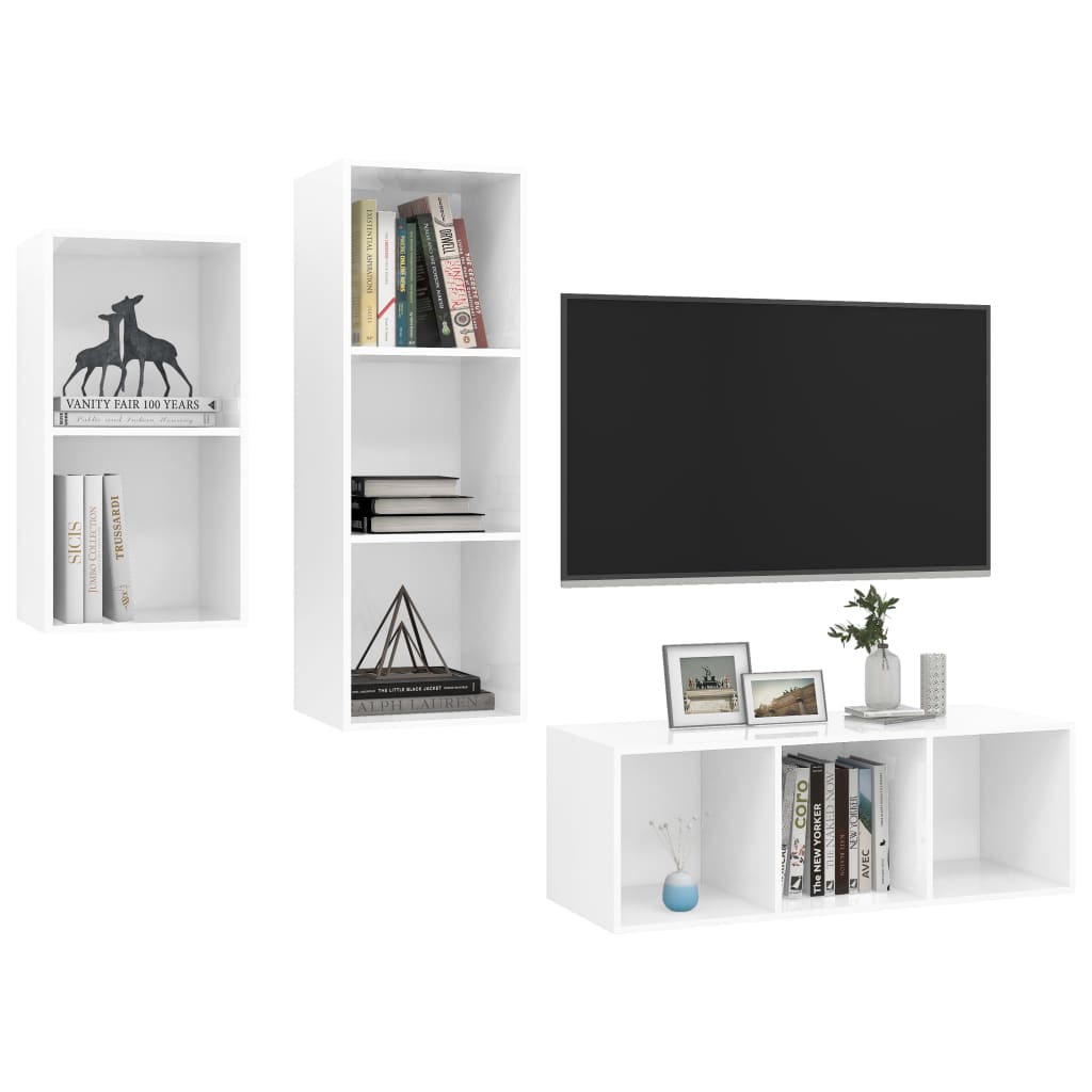 8720286590362_g_en_hd_1 vidaXL 3 Piece TV Cabinet Set High Gloss White Engineered Wood - Image 4