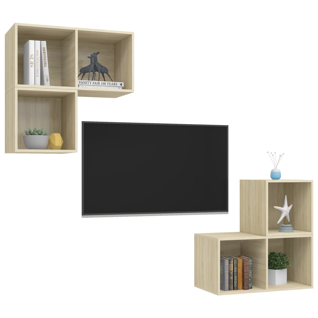 8720286590690_g_en_hd_1 vidaXL 4 Piece TV Cabinet Set Sonoma Oak Engineered Wood - Image 4