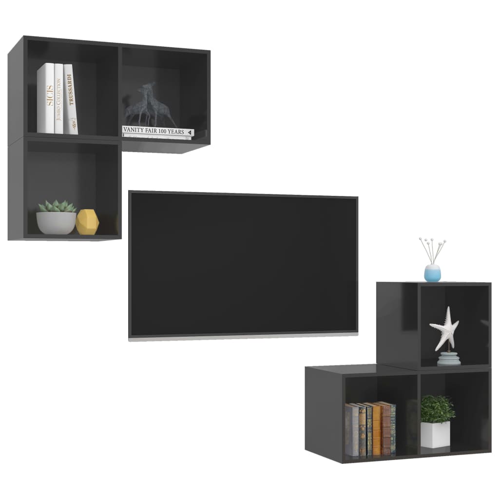 8720286590744_g_en_hd_1 vidaXL 4 Piece TV Cabinet Set High Gloss Grey Engineered Wood - Image 4