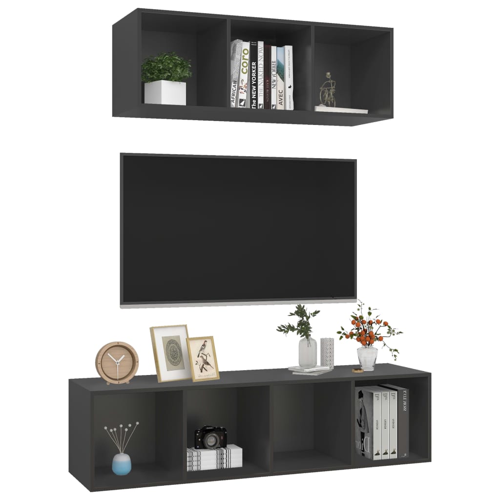8720286590959_g_en_hd_1 vidaXL 2 Piece TV Cabinet Set Grey Engineered Wood - Image 4