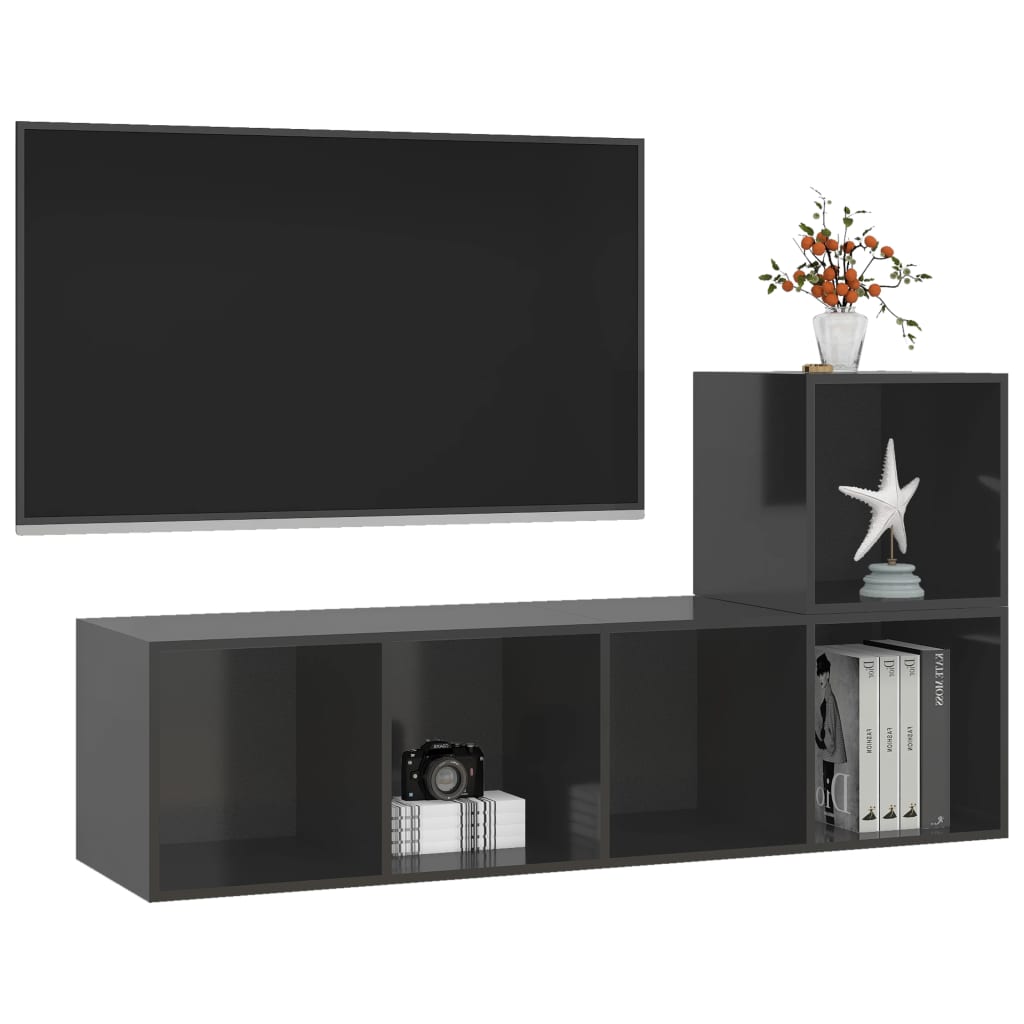 8720286591109_g_en_hd_1 vidaXL 2 Piece TV Cabinet Set High Gloss Grey Engineered Wood - Image 4