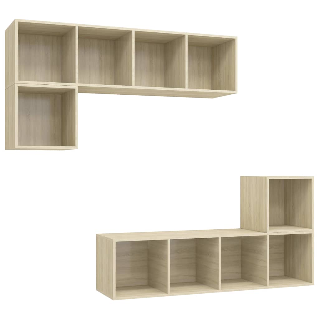 8720286591147_a_en_hd_1 vidaXL 4 Piece TV Cabinet Set Sonoma Oak Engineered Wood - Image 2