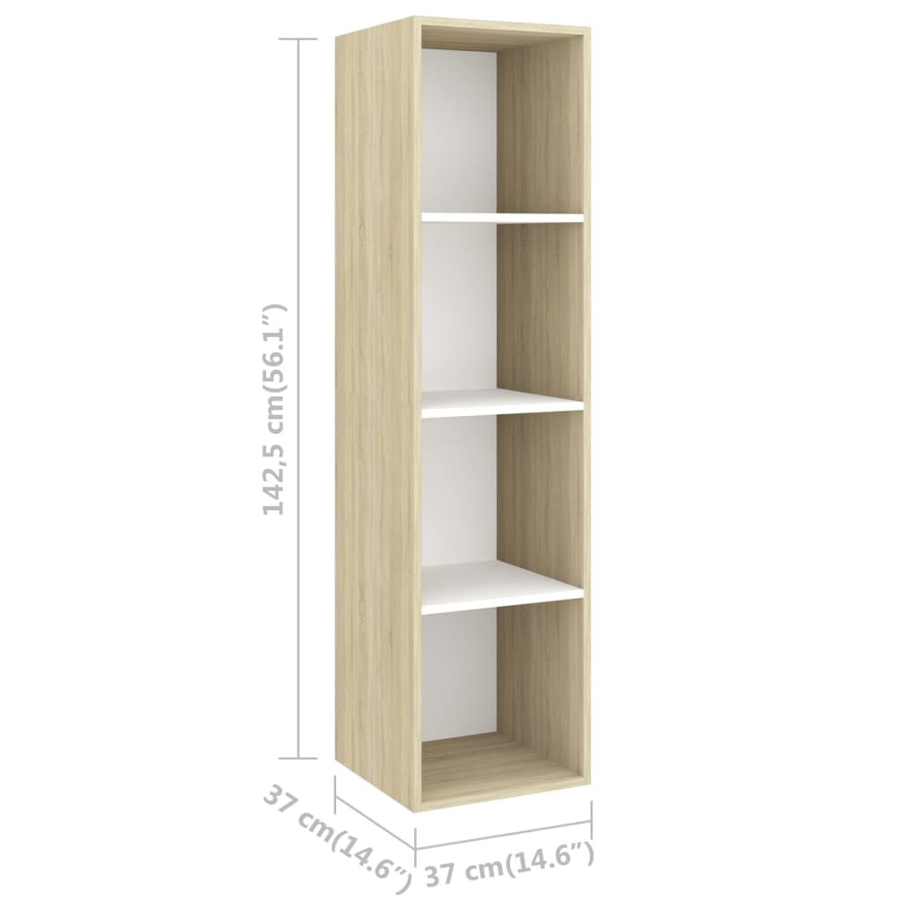 8720286591345_g_en_hd_7 vidaXL 3 Piece TV Cabinet Set White and Sonoma Oak Engineered Wood - Image 10