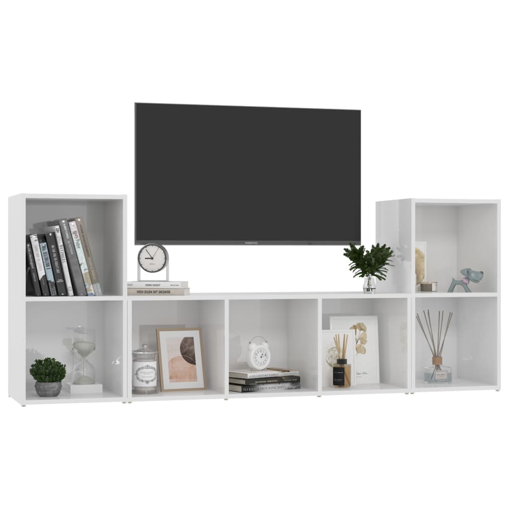 8720286593240_g_en_hd_1 vidaXL 3 Piece TV Cabinet Set High Gloss White Engineered Wood - Image 4