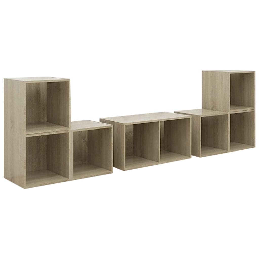 8720286593578_a_en_hd_1 vidaXL 6 Piece TV Cabinet Set Sonoma Oak Engineered Wood - Image 2