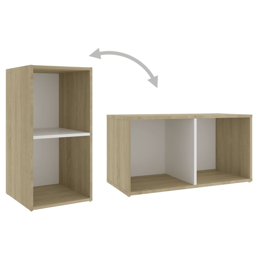 8720286593868_g_en_hd_5 vidaXL 3 Piece TV Cabinet Set White and Sonoma Oak Engineered Wood - Image 8
