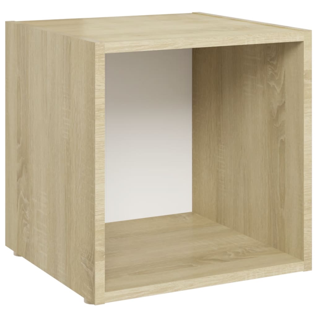 8720286593868_g_en_hd_6 vidaXL 3 Piece TV Cabinet Set White and Sonoma Oak Engineered Wood - Image 9