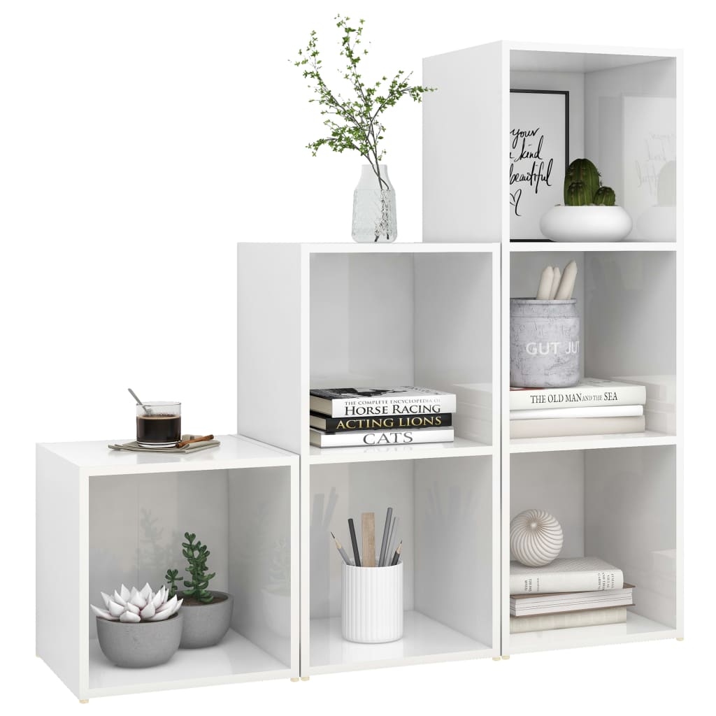 8720286593875_g_en_hd_1 vidaXL 3 Piece TV Cabinet Set High Gloss White Engineered Wood - Image 4