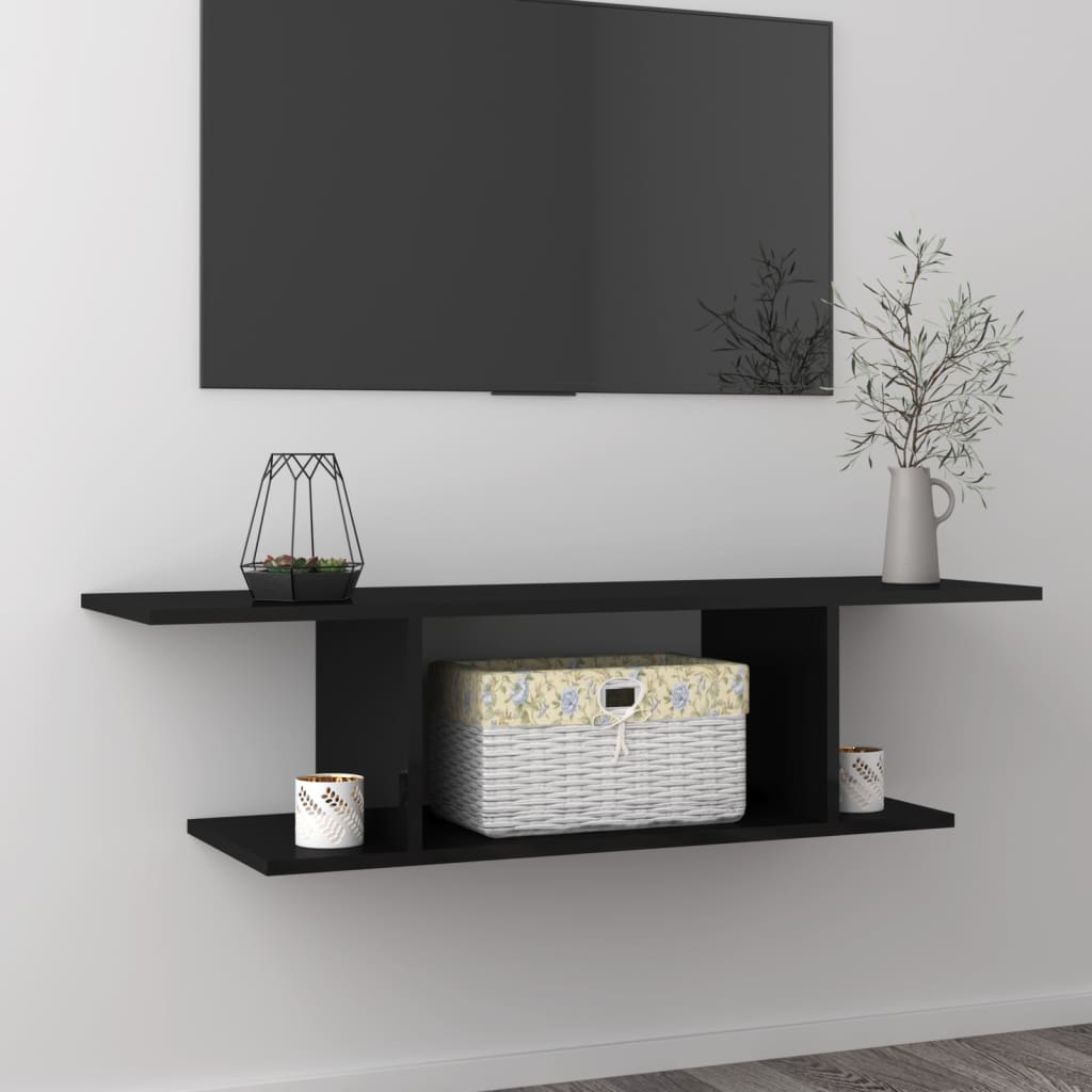 8720286594056_m_en_hd_1 vidaXL Wall Mounted TV Cabinet High Gloss Black 103x30x26.5 cm - Image 1