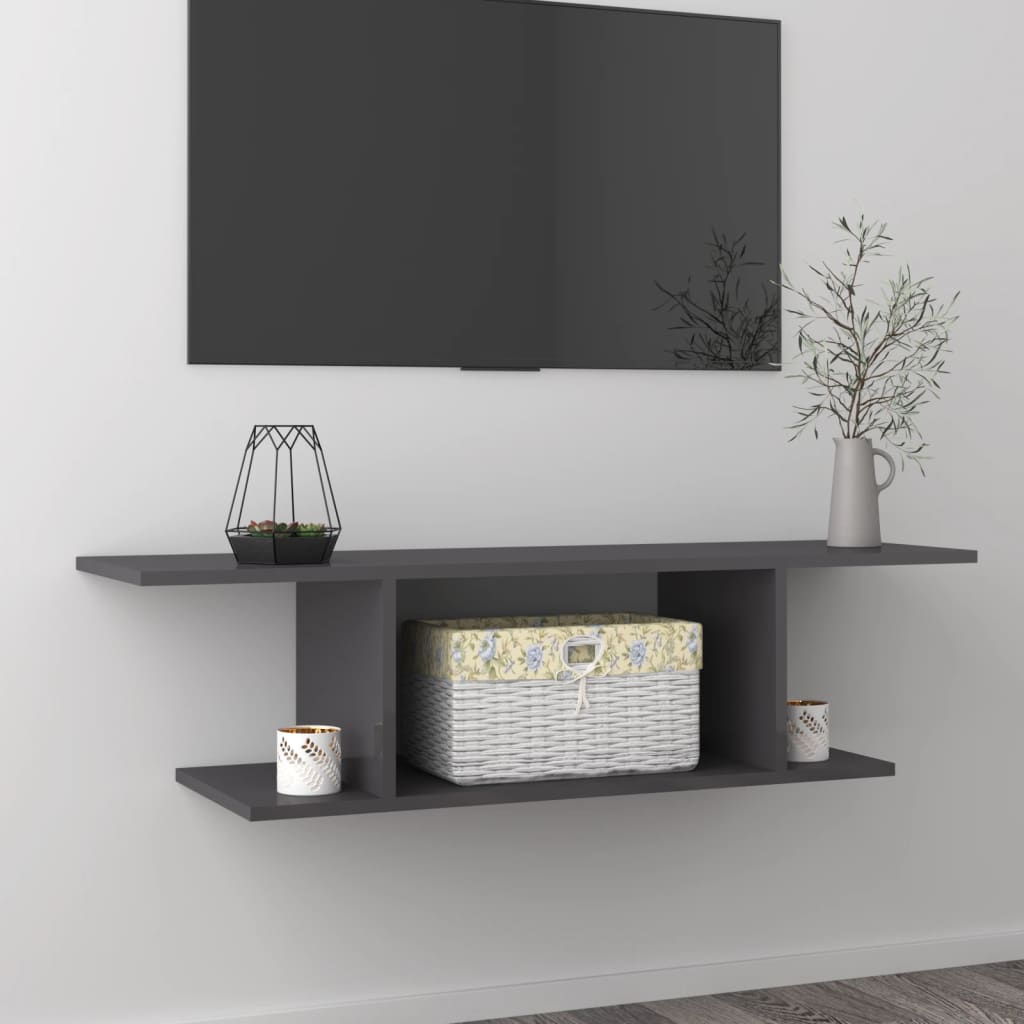 8720286594063_m_en_hd_1 vidaXL Wall Mounted TV Cabinet High Gloss Grey 103x30x26.5 cm - Image 1