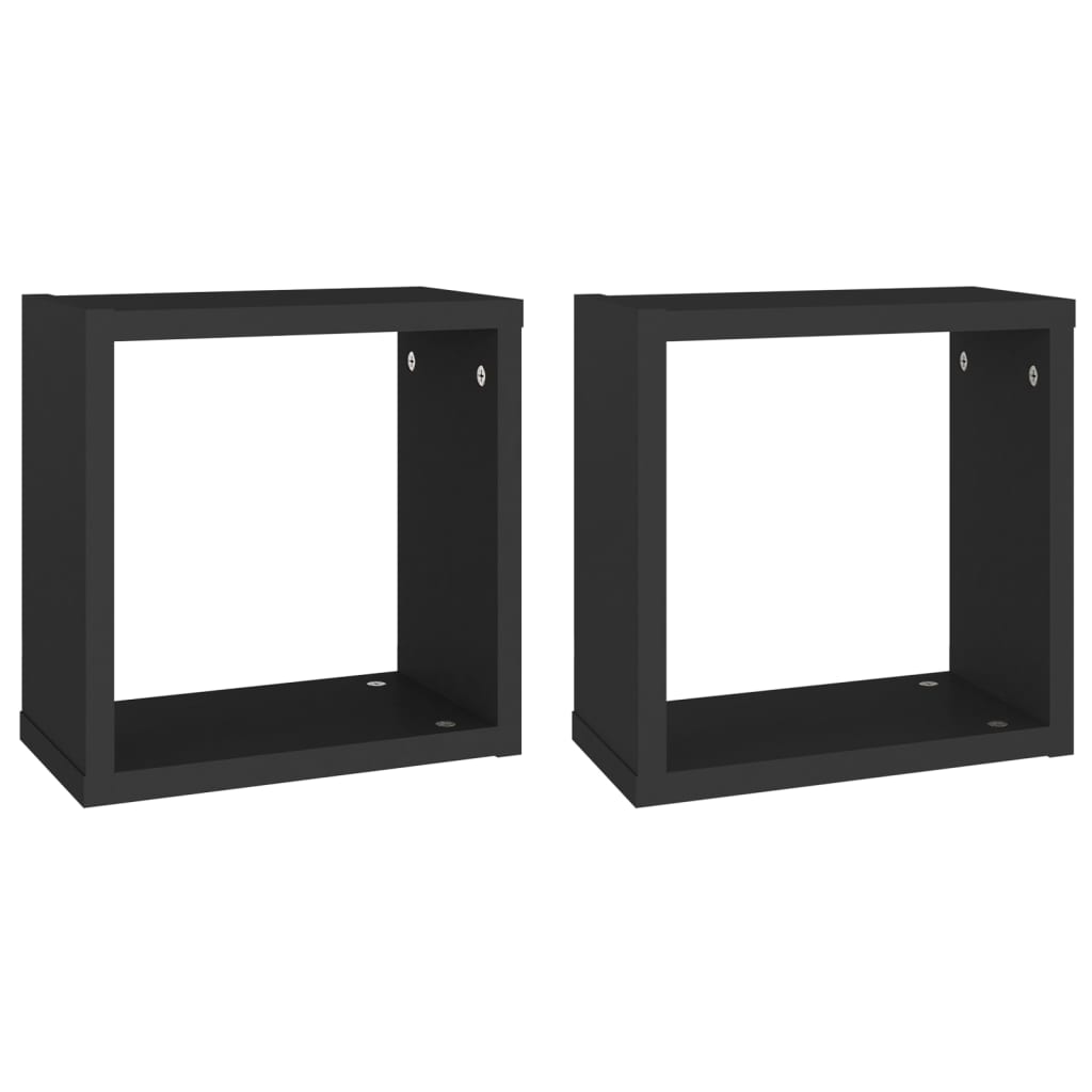 8720286594193_a_en_hd_1 vidaXL Wall Cube Shelves 2 pcs Black 30x15x30 cm - Image 2