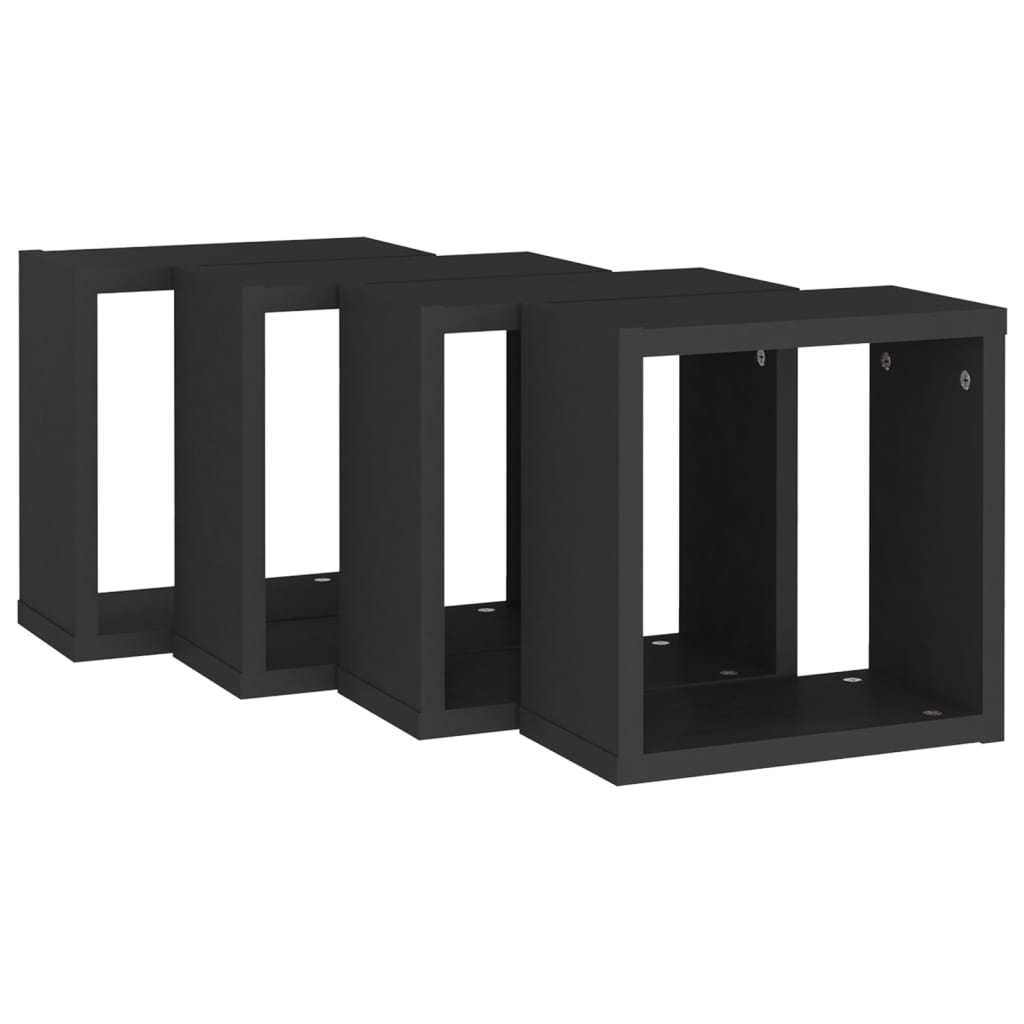 8720286594209_g_en_hd_3 vidaXL Wall Cube Shelves 4 pcs Black 30x15x30 cm - Image 5