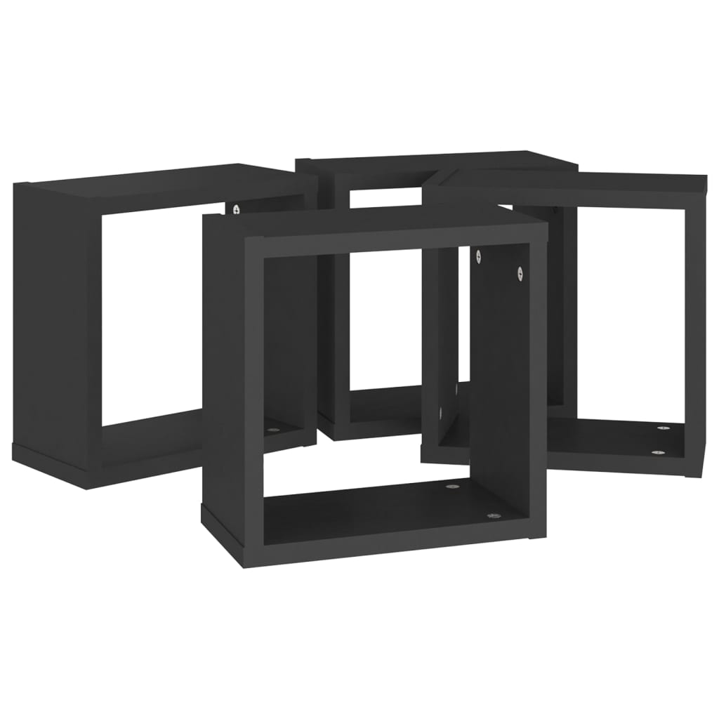 8720286594209_g_en_hd_4 vidaXL Wall Cube Shelves 4 pcs Black 30x15x30 cm - Image 6