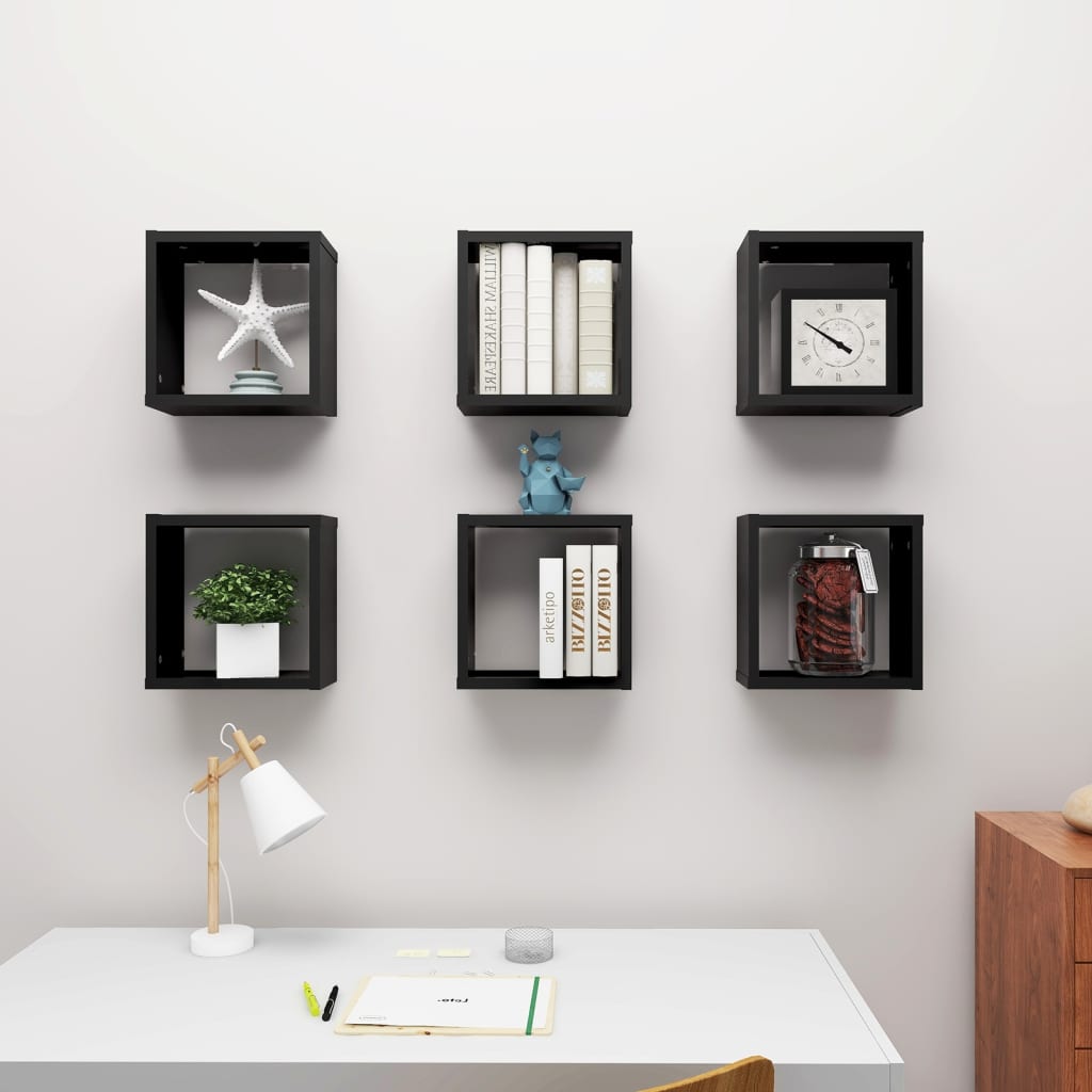 8720286594216_g_en_hd_1 vidaXL Wall Cube Shelves 6 pcs Black 30x15x30 cm - Image 3