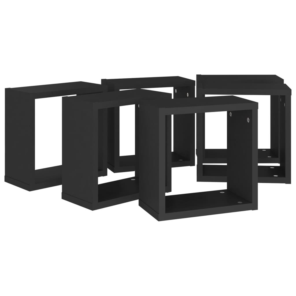 8720286594216_g_en_hd_4 vidaXL Wall Cube Shelves 6 pcs Black 30x15x30 cm - Image 6