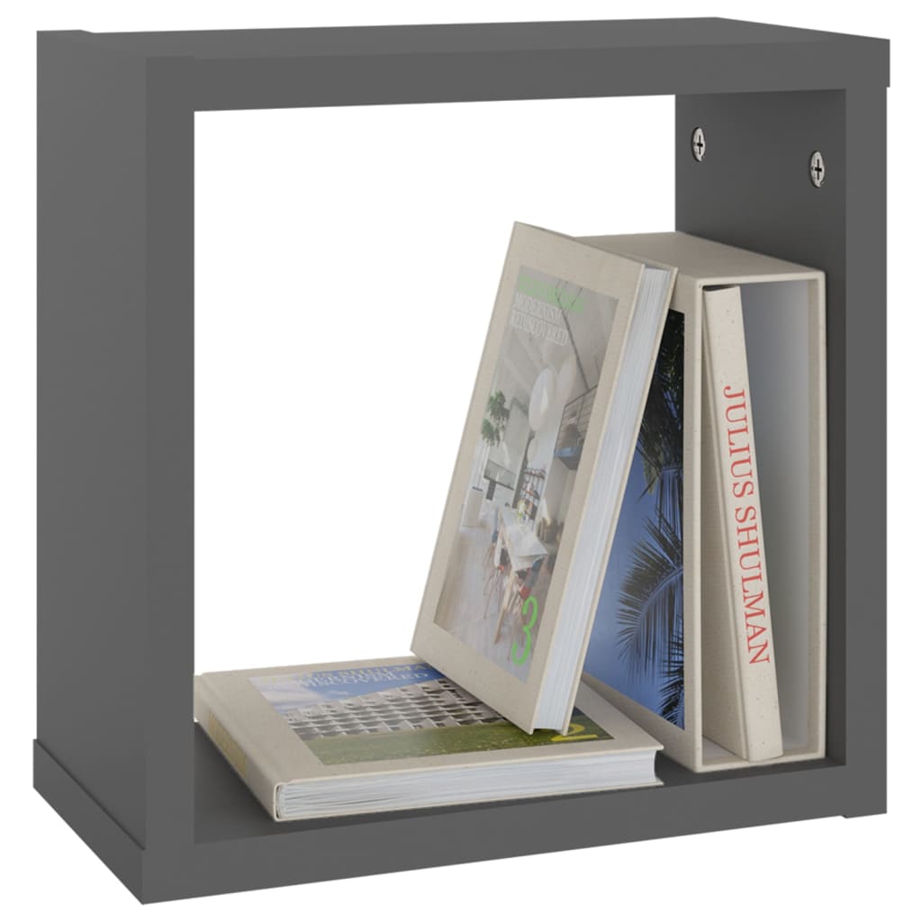 8720286594230_g_en_hd_2 vidaXL Wall Cube Shelves 4 pcs Grey 30x15x30 cm - Image 4