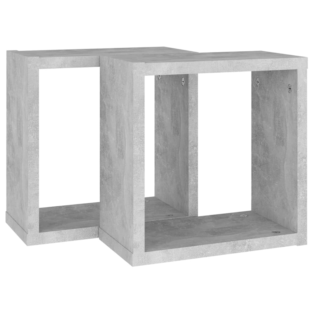 8720286594285_g_en_hd_3 vidaXL Wall Cube Shelves 2 pcs Concrete Grey 30x15x30 cm - Image 5