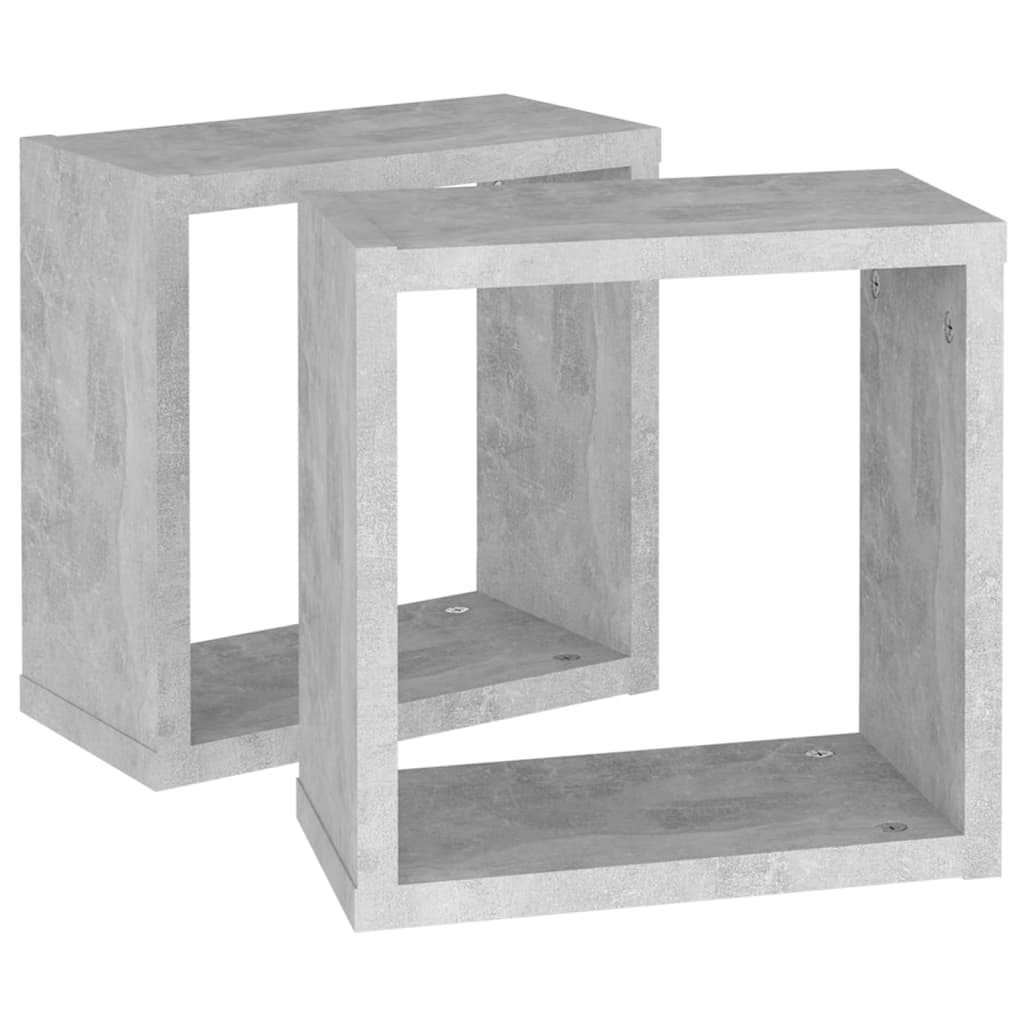 8720286594285_g_en_hd_4 vidaXL Wall Cube Shelves 2 pcs Concrete Grey 30x15x30 cm - Image 6