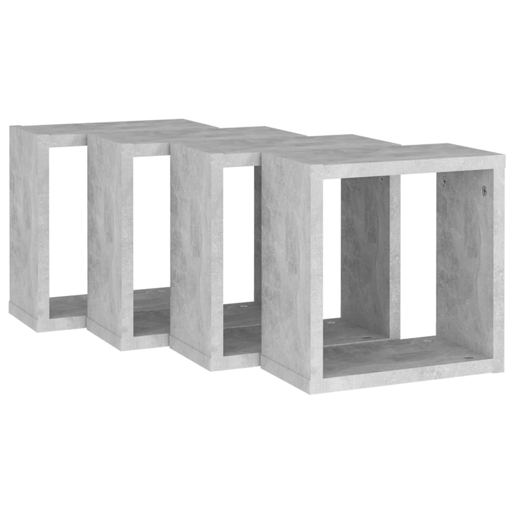 8720286594292_g_en_hd_3 vidaXL Wall Cube Shelves 4 pcs Concrete Grey 30x15x30 cm - Image 5