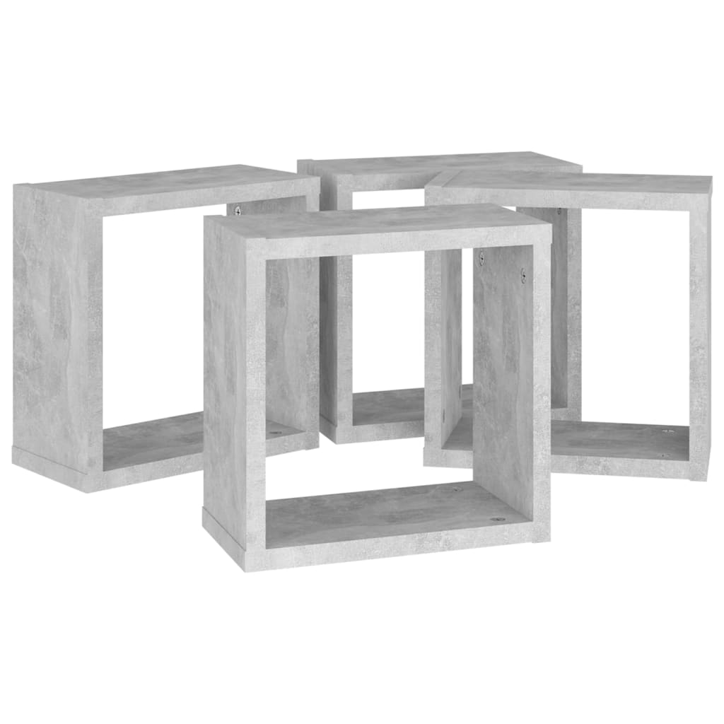 8720286594292_g_en_hd_4 vidaXL Wall Cube Shelves 4 pcs Concrete Grey 30x15x30 cm - Image 6