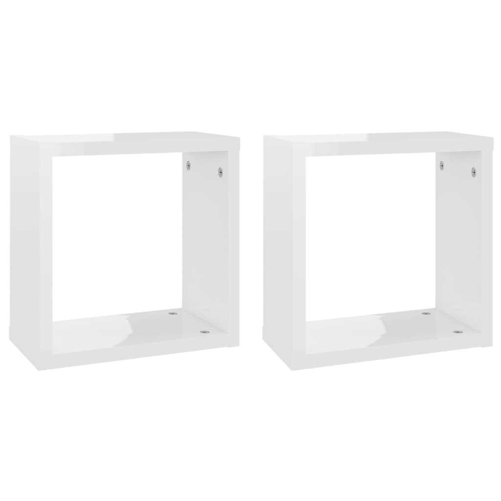 8720286594346_a_en_hd_1 vidaXL Wall Cube Shelves 2 pcs High Gloss White 30x15x30 cm - Image 2