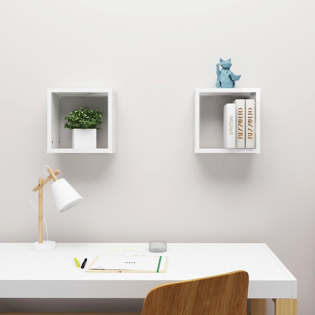 8720286594346_g_en_hd_1 vidaXL Wall Cube Shelves 2 pcs High Gloss White 30x15x30 cm - Image 3