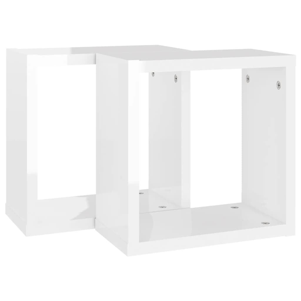 8720286594346_g_en_hd_3 vidaXL Wall Cube Shelves 2 pcs High Gloss White 30x15x30 cm - Image 5