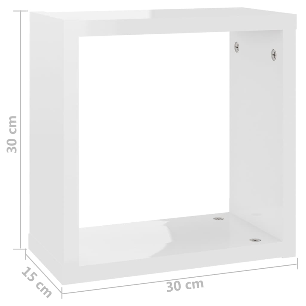8720286594346_g_en_hd_9 vidaXL Wall Cube Shelves 2 pcs High Gloss White 30x15x30 cm - Image 11