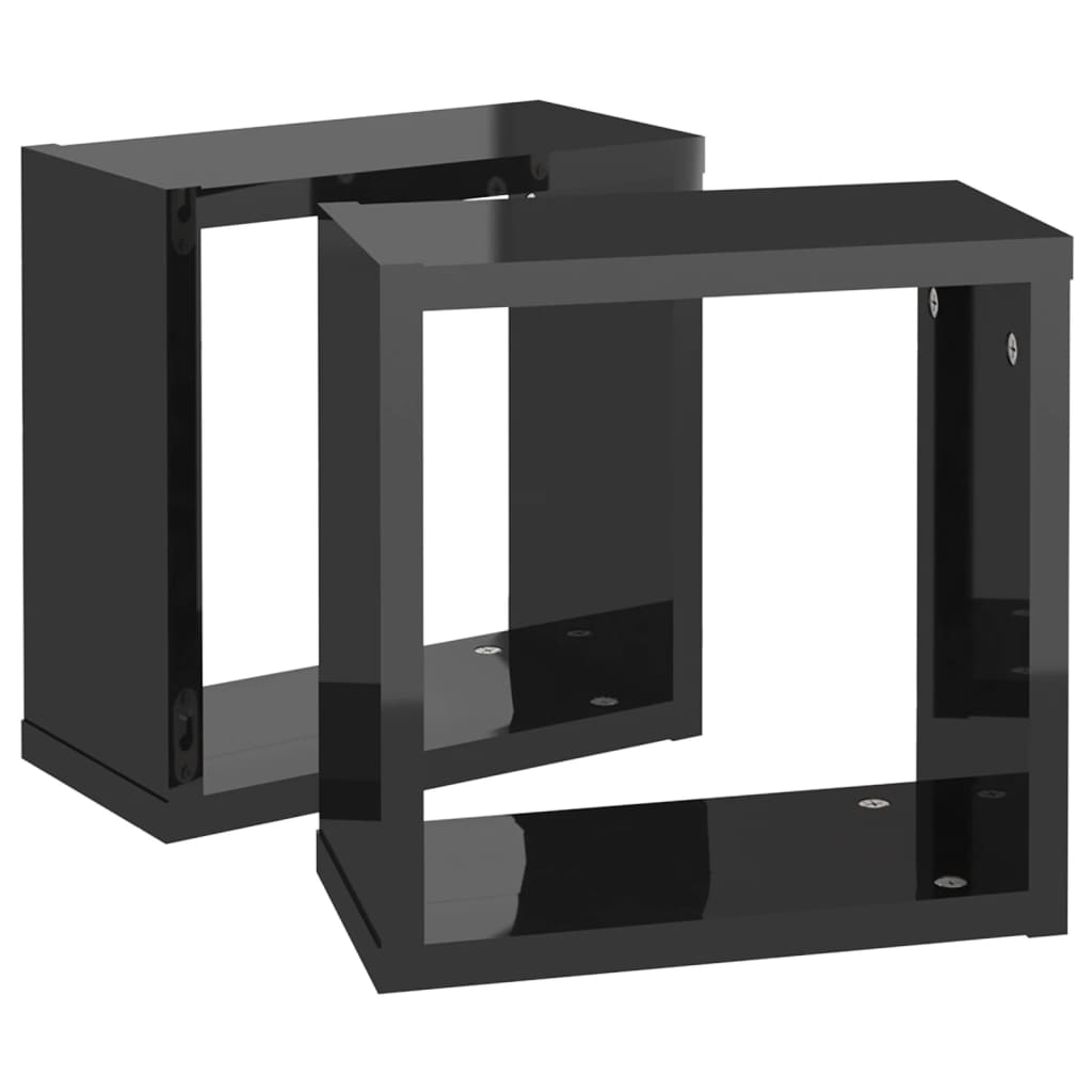 8720286594377_g_en_hd_4 vidaXL Wall Cube Shelves 2 pcs High Gloss Black 30x15x30 cm - Image 6