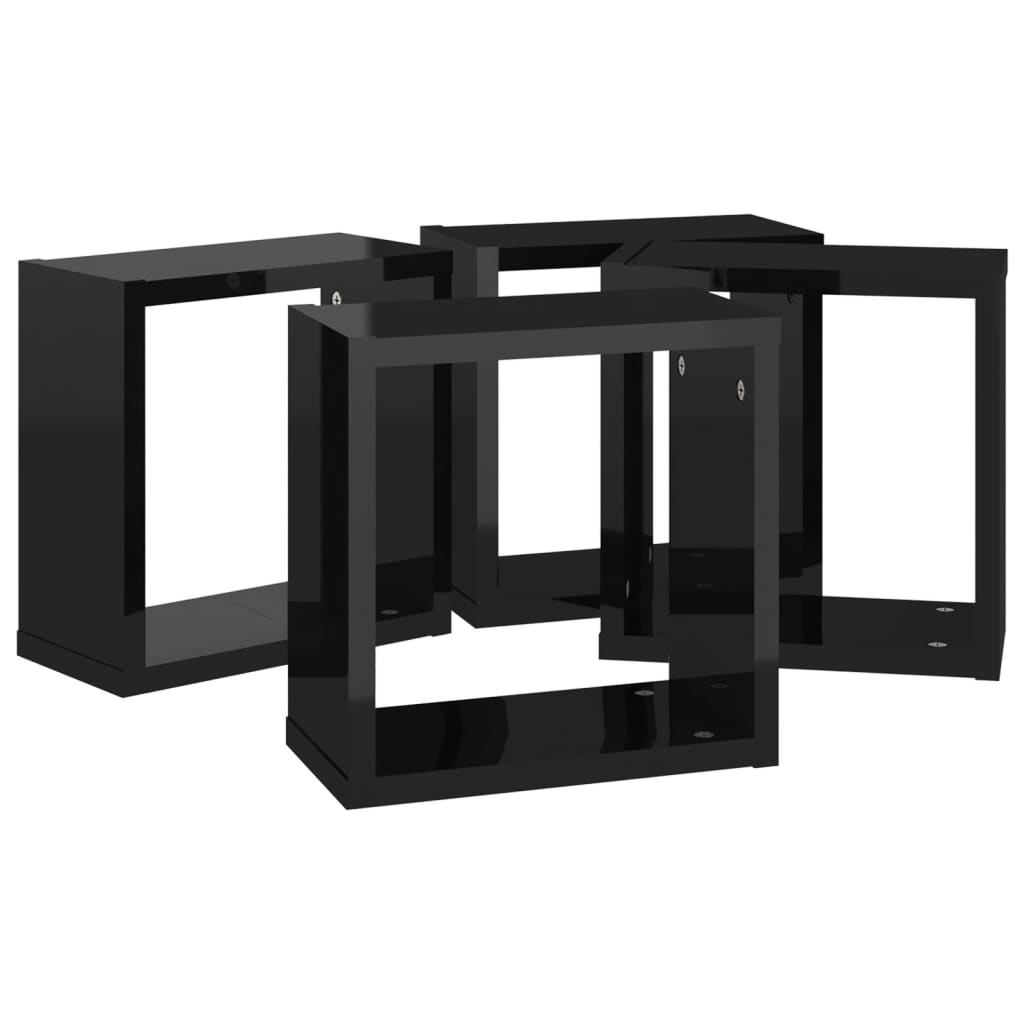 8720286594384_g_en_hd_4 vidaXL Wall Cube Shelves 4 pcs High Gloss Black 30x15x30 cm - Image 6