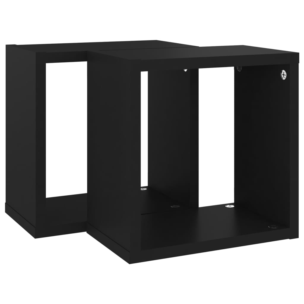 8720286594469_g_en_hd_3 vidaXL Wall Cube Shelves 2 pcs Black 26x15x26 cm - Image 5