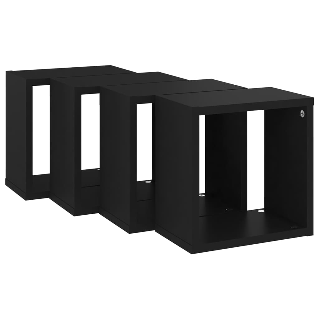 8720286594476_g_en_hd_3 vidaXL Wall Cube Shelves 4 pcs Black 26x15x26 cm - Image 5