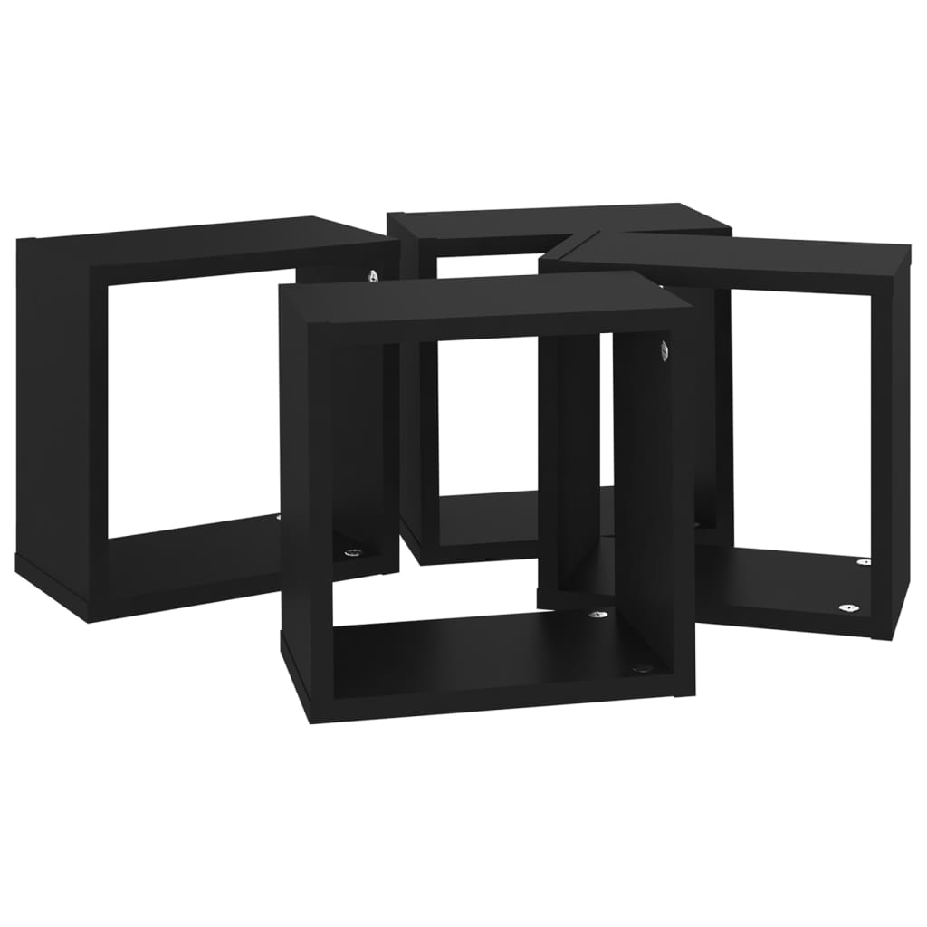 8720286594476_g_en_hd_4 vidaXL Wall Cube Shelves 4 pcs Black 26x15x26 cm - Image 6