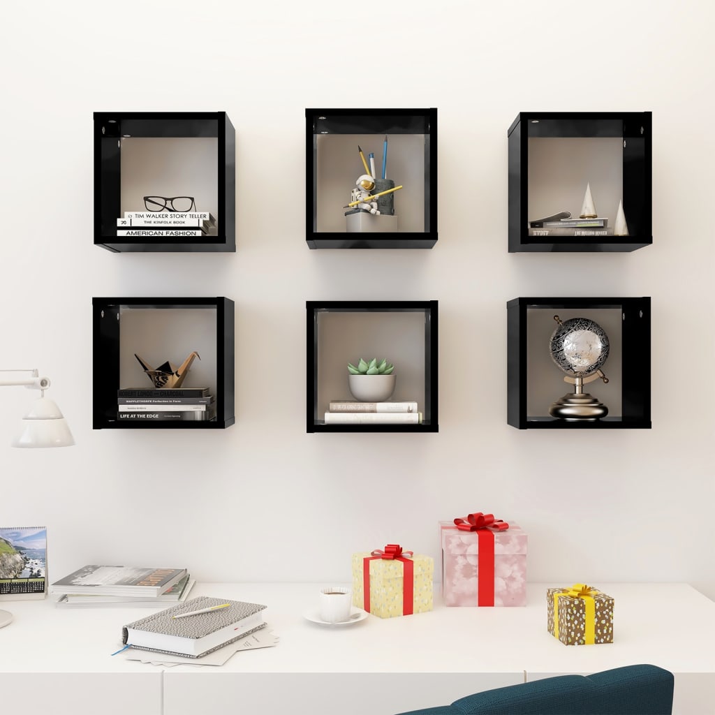 8720286594483_g_en_hd_1 vidaXL Wall Cube Shelves 6 pcs Black 26x15x26 cm - Image 3