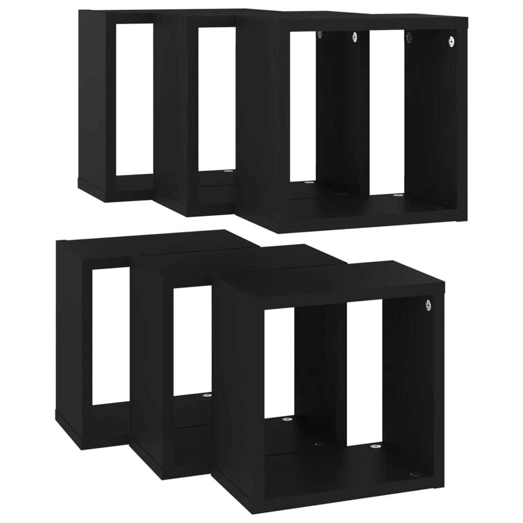 8720286594483_g_en_hd_3 vidaXL Wall Cube Shelves 6 pcs Black 26x15x26 cm - Image 5