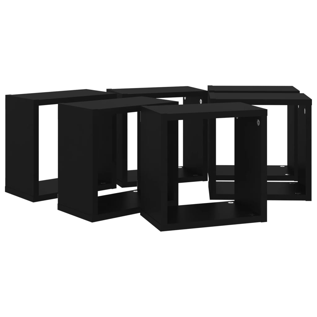 8720286594483_g_en_hd_4 vidaXL Wall Cube Shelves 6 pcs Black 26x15x26 cm - Image 6