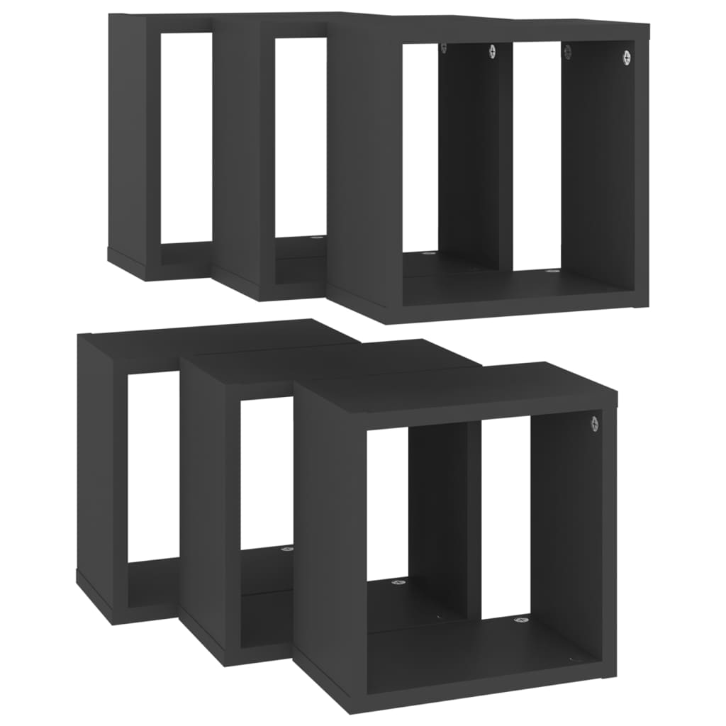 8720286594513_g_en_hd_3 vidaXL Wall Cube Shelves 6 pcs Grey 26x15x26 cm - Image 5