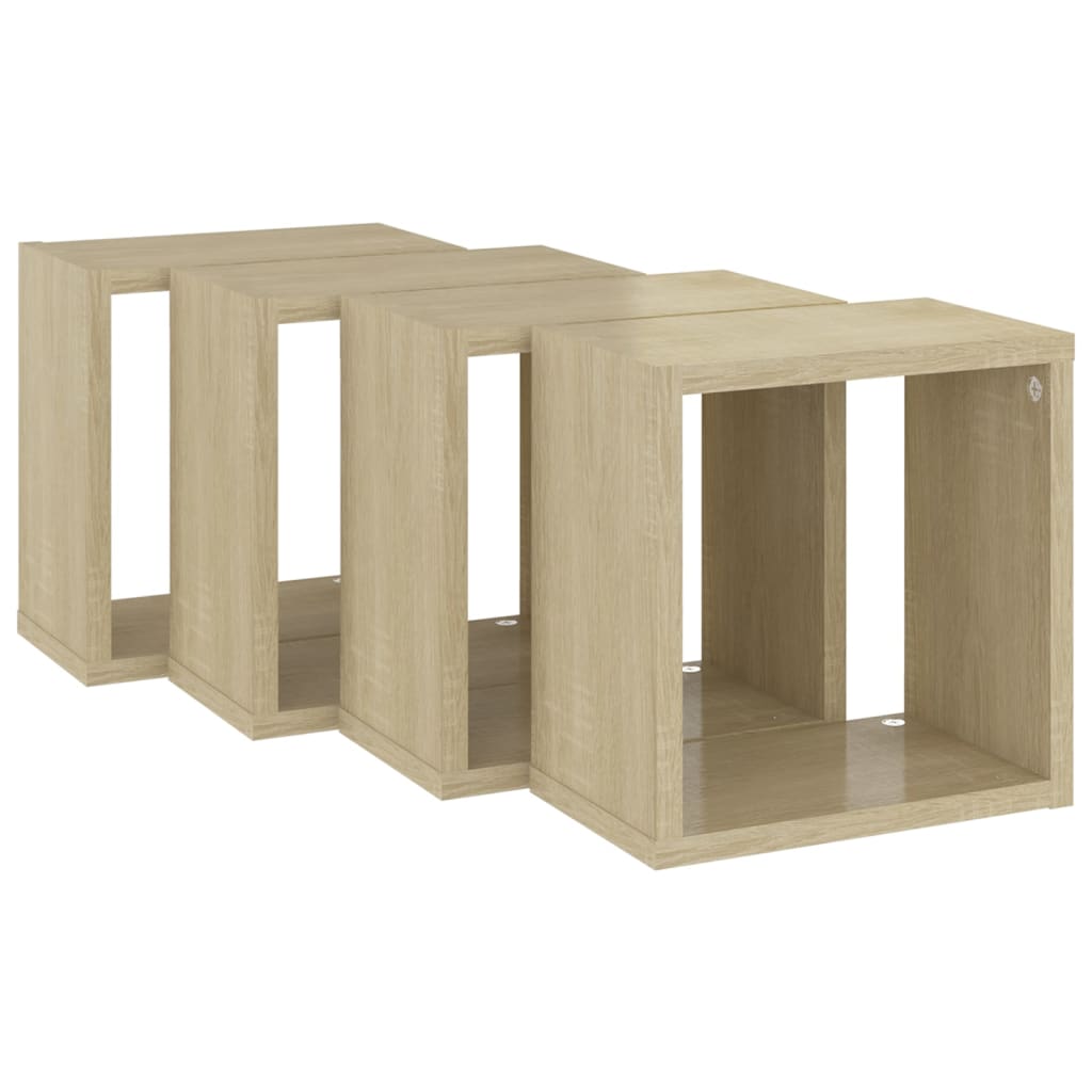 8720286594537_g_en_hd_3 vidaXL Wall Cube Shelves 4 pcs Sonoma Oak 26x15x26 cm - Image 5