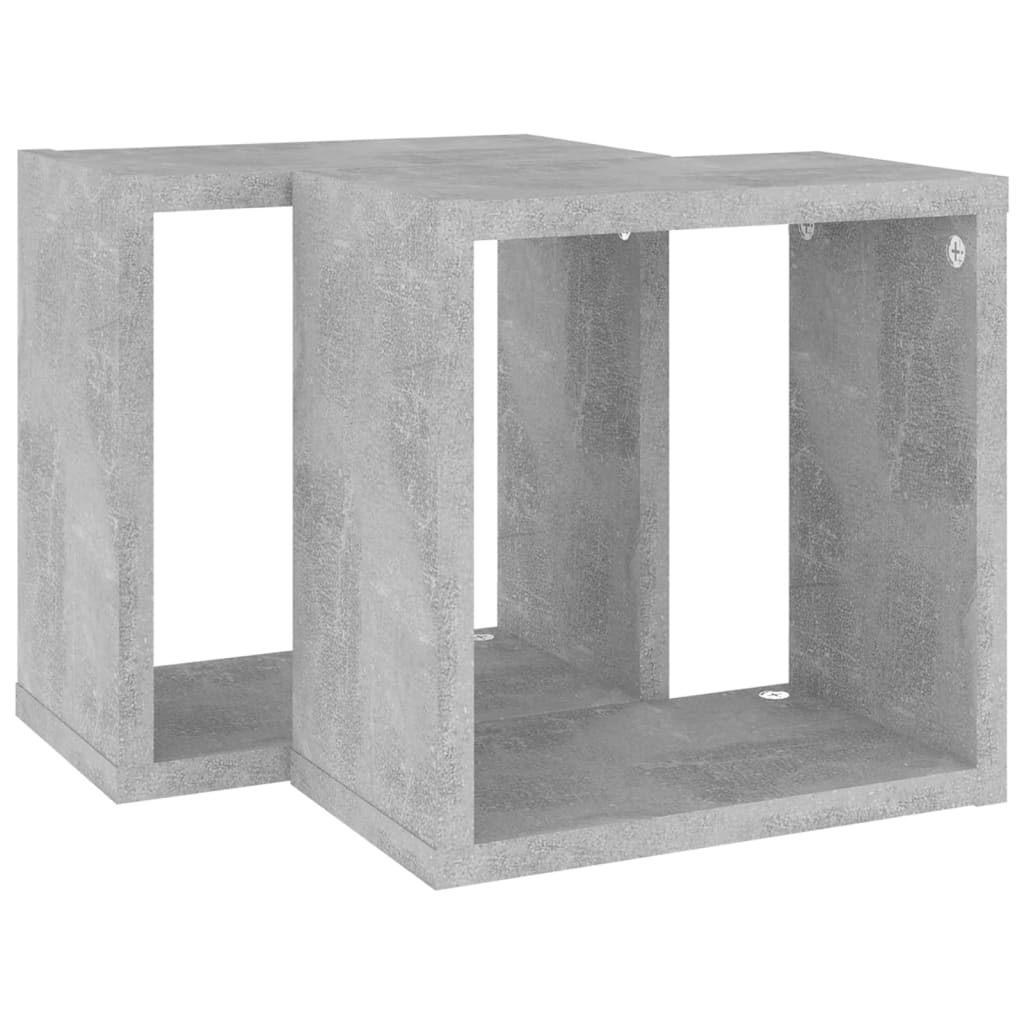 8720286594551_g_en_hd_3 vidaXL Wall Cube Shelves 2 pcs Concrete Grey 26x15x26 cm - Image 5