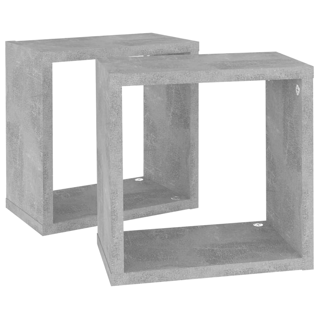 8720286594551_g_en_hd_4 vidaXL Wall Cube Shelves 2 pcs Concrete Grey 26x15x26 cm - Image 6