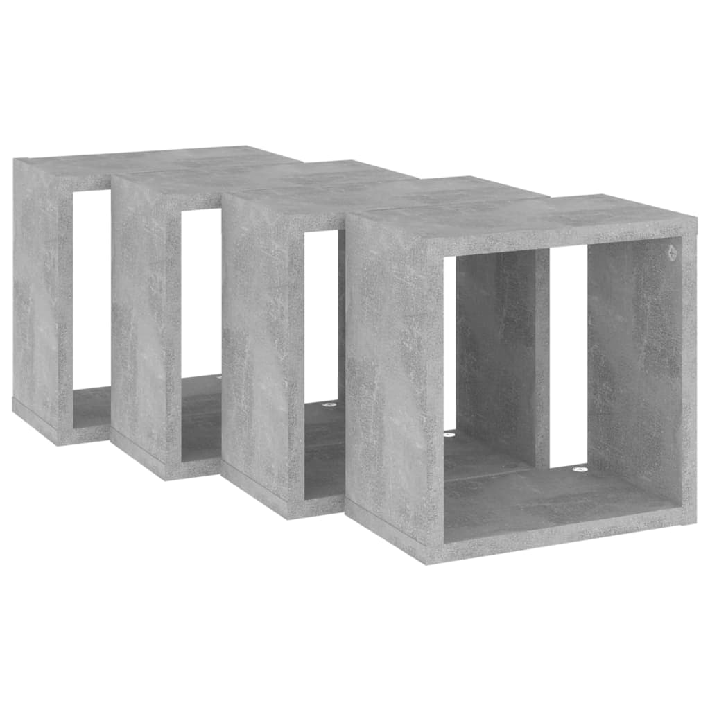 8720286594568_g_en_hd_3 vidaXL Wall Cube Shelves 4 pcs Concrete Grey 26x15x26 cm - Image 5