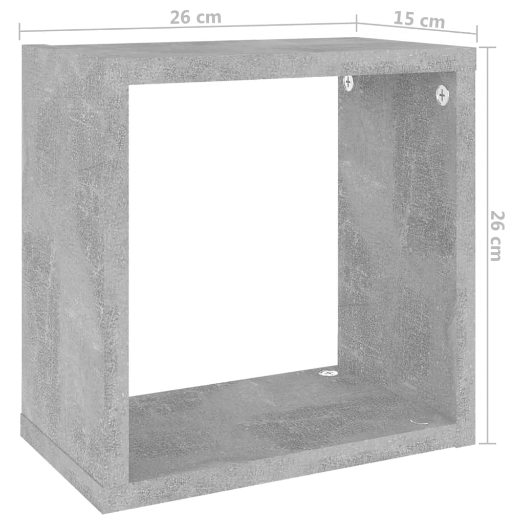 8720286594568_g_en_hd_9 vidaXL Wall Cube Shelves 4 pcs Concrete Grey 26x15x26 cm - Image 11