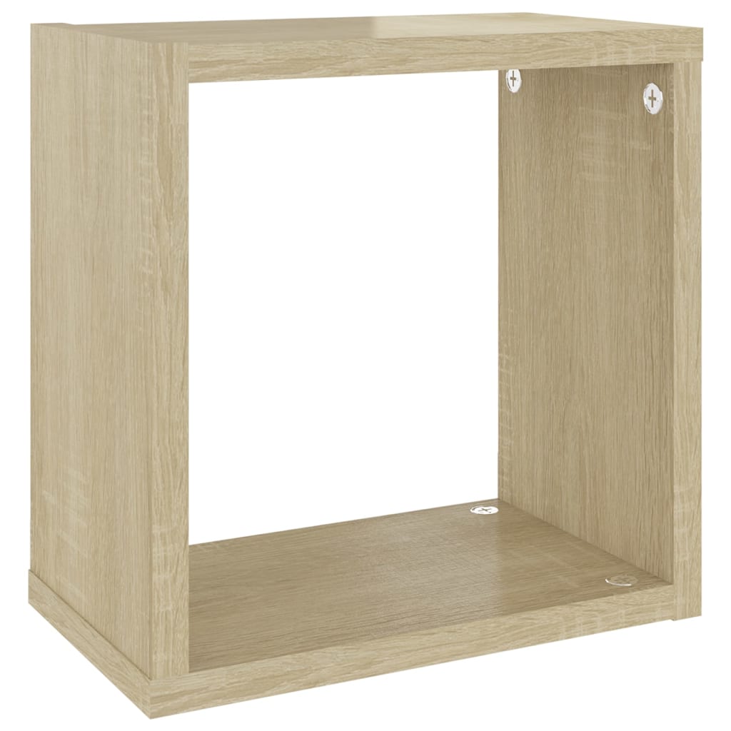 8720286594582_g_en_hd_6 vidaXL Wall Cube Shelves 2 pcs White and Sonoma Oak 26x15x26 cm - Image 8