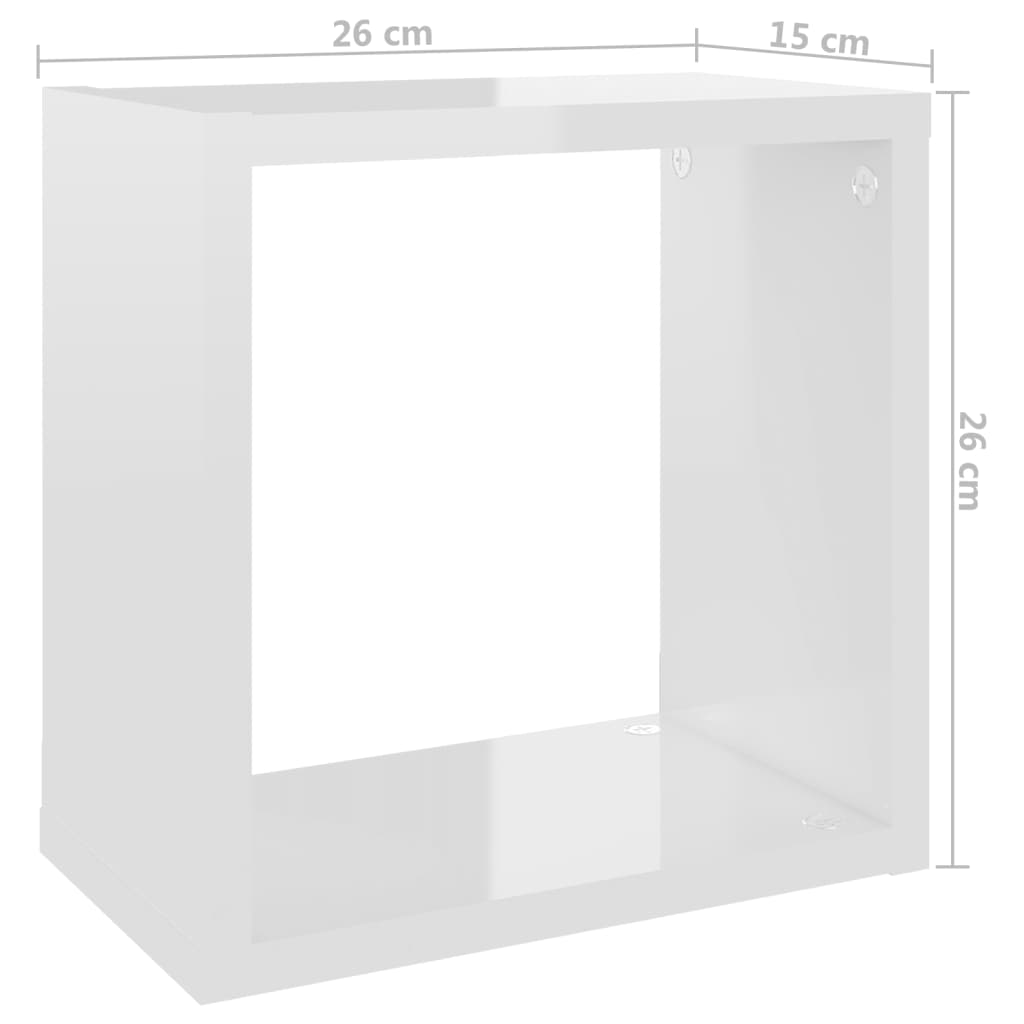8720286594612_g_en_hd_9 vidaXL Wall Cube Shelves 2 pcs High Gloss White 26x15x26 cm - Image 11