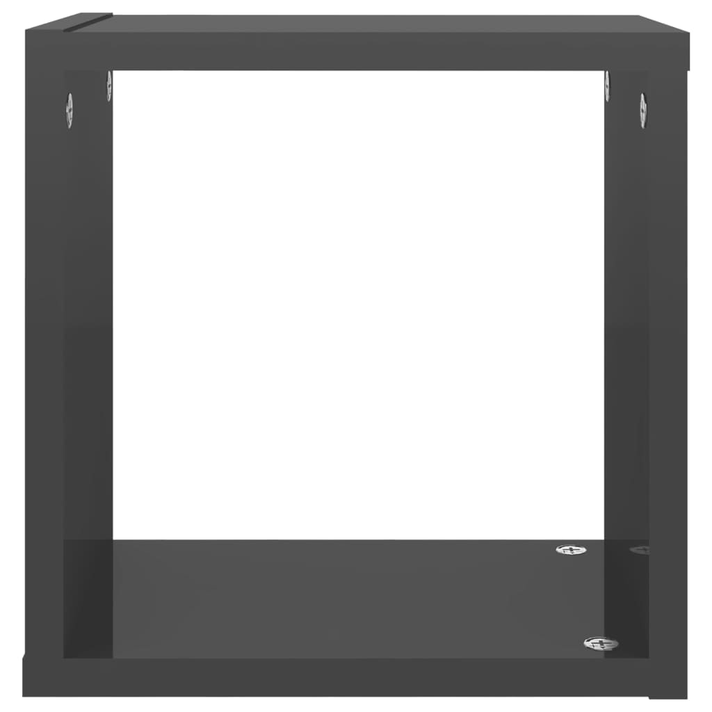 8720286594674_g_en_hd_6 vidaXL Wall Cube Shelves 2 pcs High Gloss Grey 26x15x26 cm - Image 8