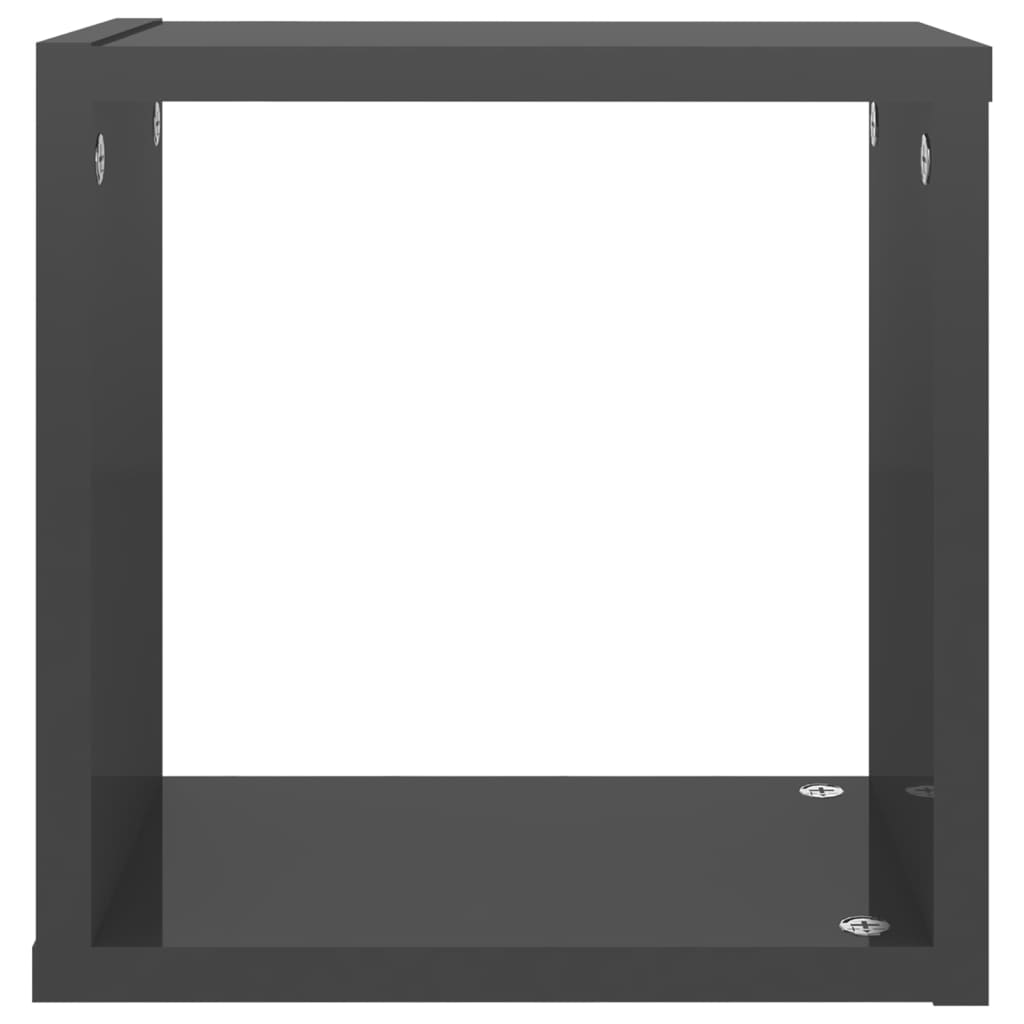 8720286594681_g_en_hd_6 vidaXL Wall Cube Shelves 4 pcs High Gloss Grey 26x15x26 cm - Image 8