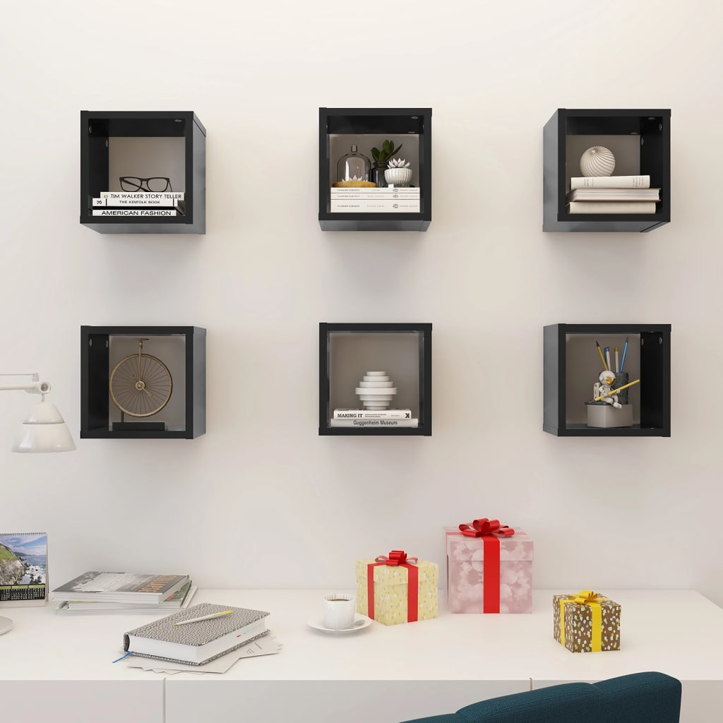 8720286594780_g_en_hd_1 vidaXL Wall Cube Shelves 6 pcs Grey 22x15x22 cm - Image 3