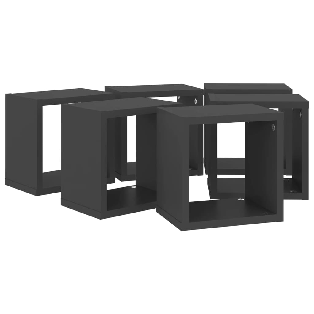 8720286594780_g_en_hd_4 vidaXL Wall Cube Shelves 6 pcs Grey 22x15x22 cm - Image 6