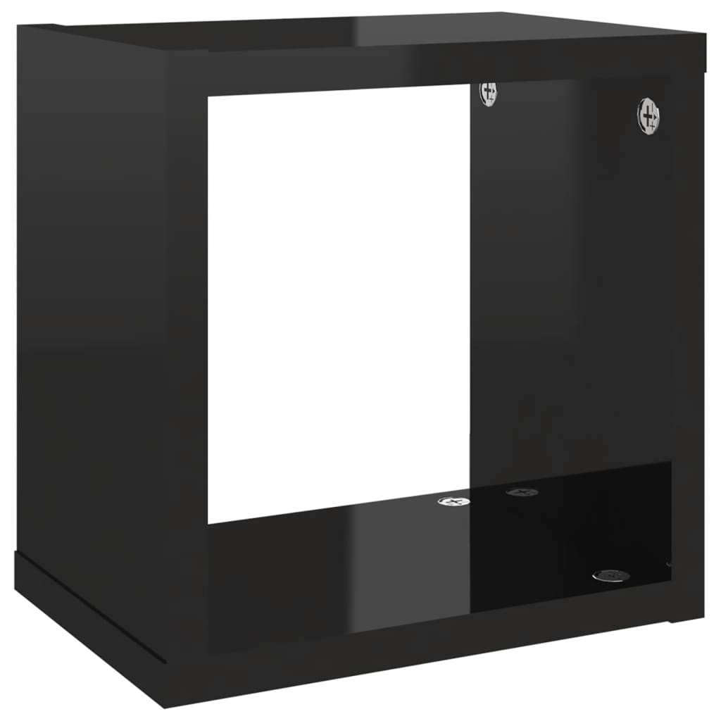 8720286594926_g_en_hd_5 vidaXL Wall Cube Shelves 4 pcs High Gloss Black 22x15x22 cm - Image 7
