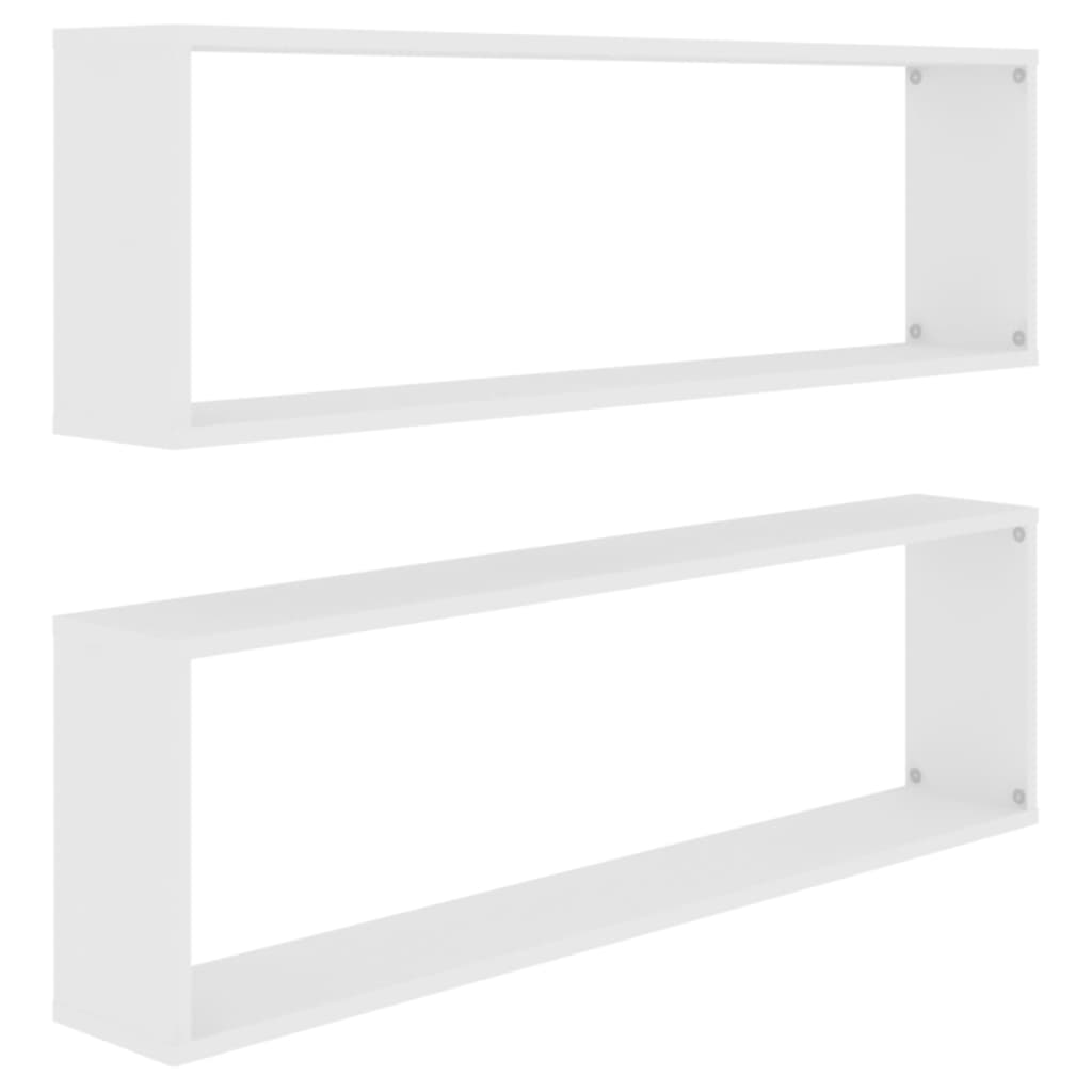 8720286594971_a_en_hd_1 vidaXL Wall Cube Shelves 2 pcs White 100x15x30 cm Engineered Wood - Image 2